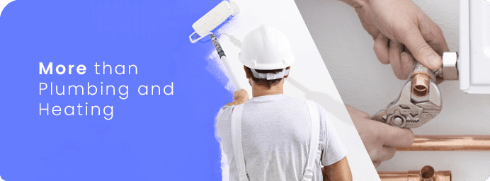 More than plumbing and heating - painter decorating wall